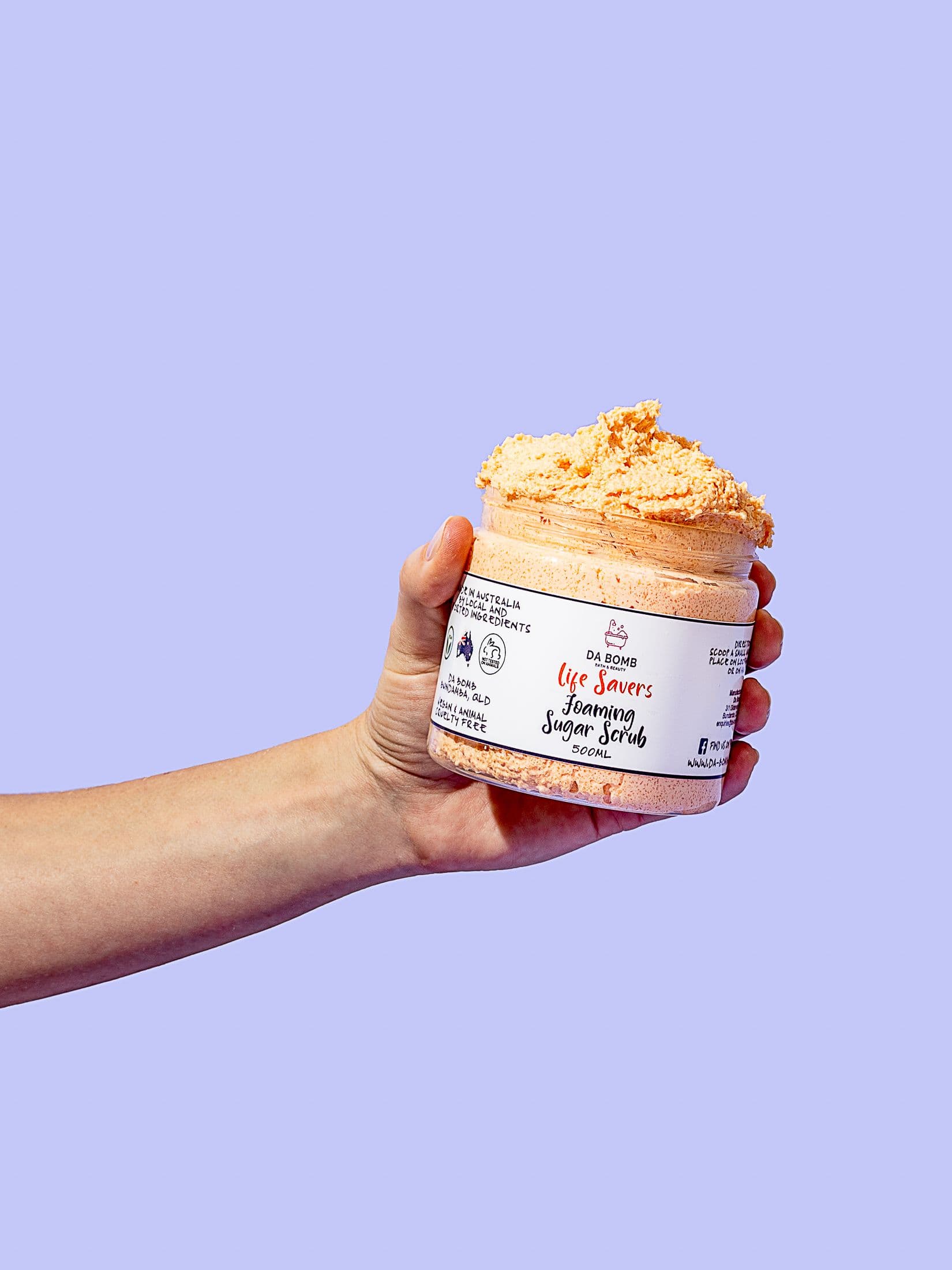 Product photography for bath & beauty brand Da Bomb