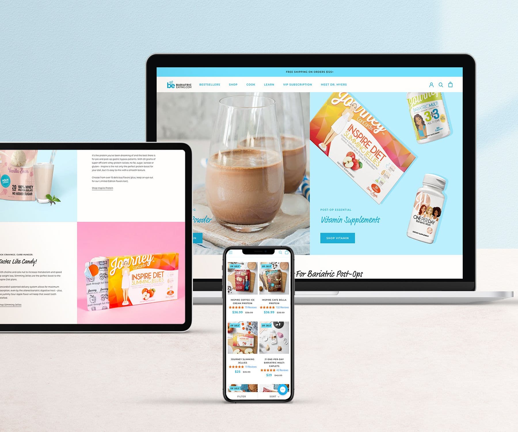 Shopify design for US bariatric eCommerce brand