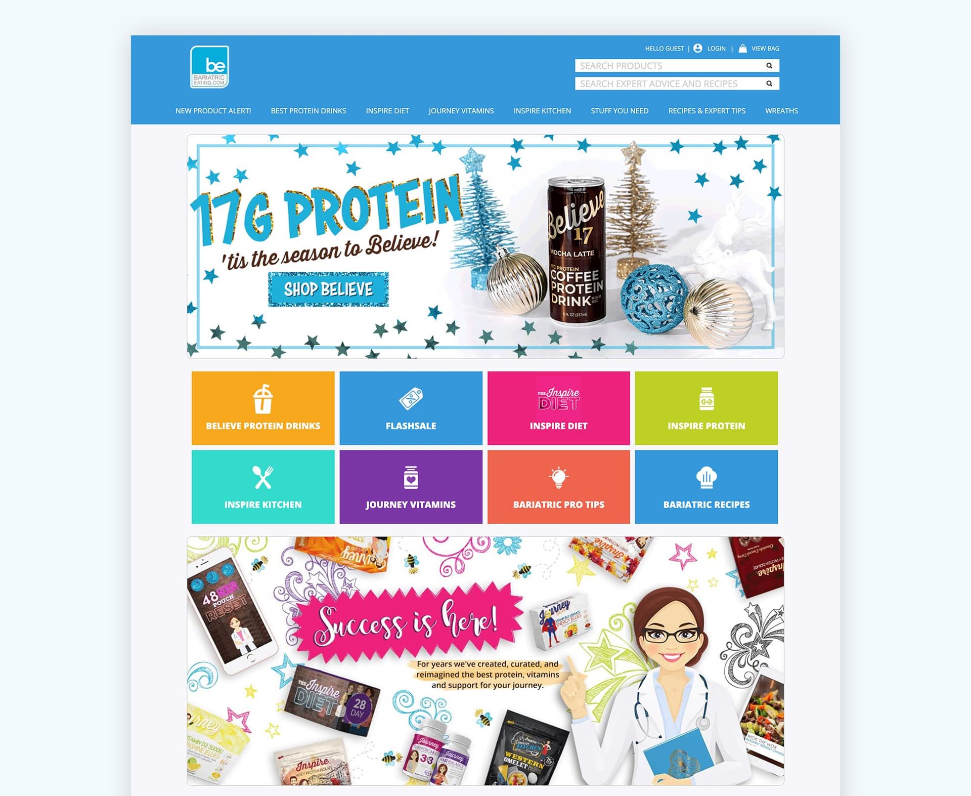 Shopify design for US bariatric eCommerce brand
