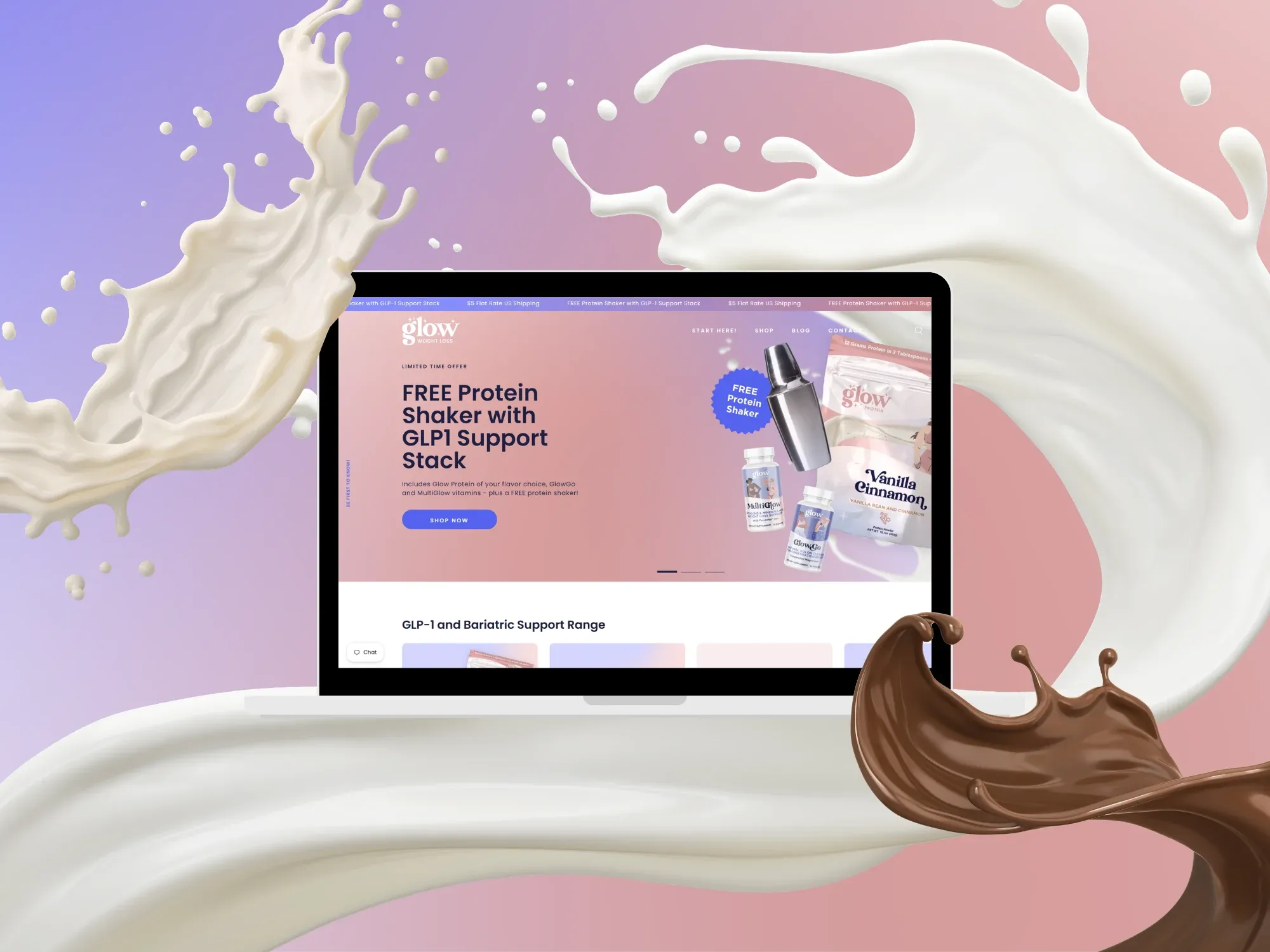 Glow Weight Loss Shopify website design and build